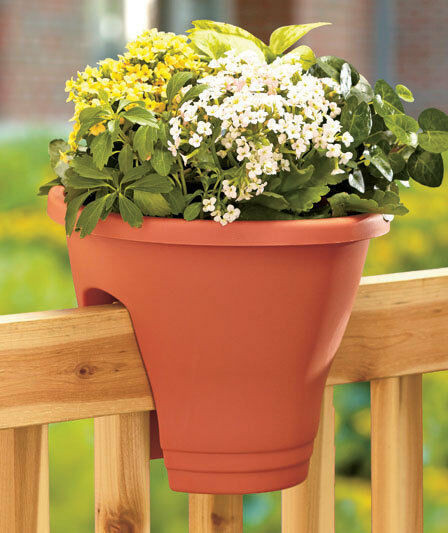 Best ideas about Deck Rail Planters
. Save or Pin Terra Cotta Deck Rail Planter Porch Fence Flower Pot Now.