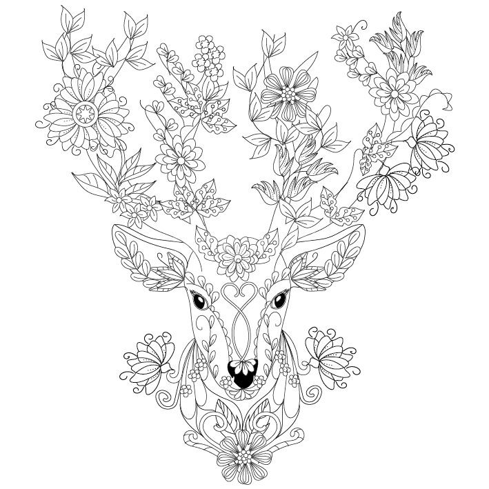 Best ideas about Deer Coloring Pages For Adults
. Save or Pin Deer coloring page Design MS Tattoos Now.