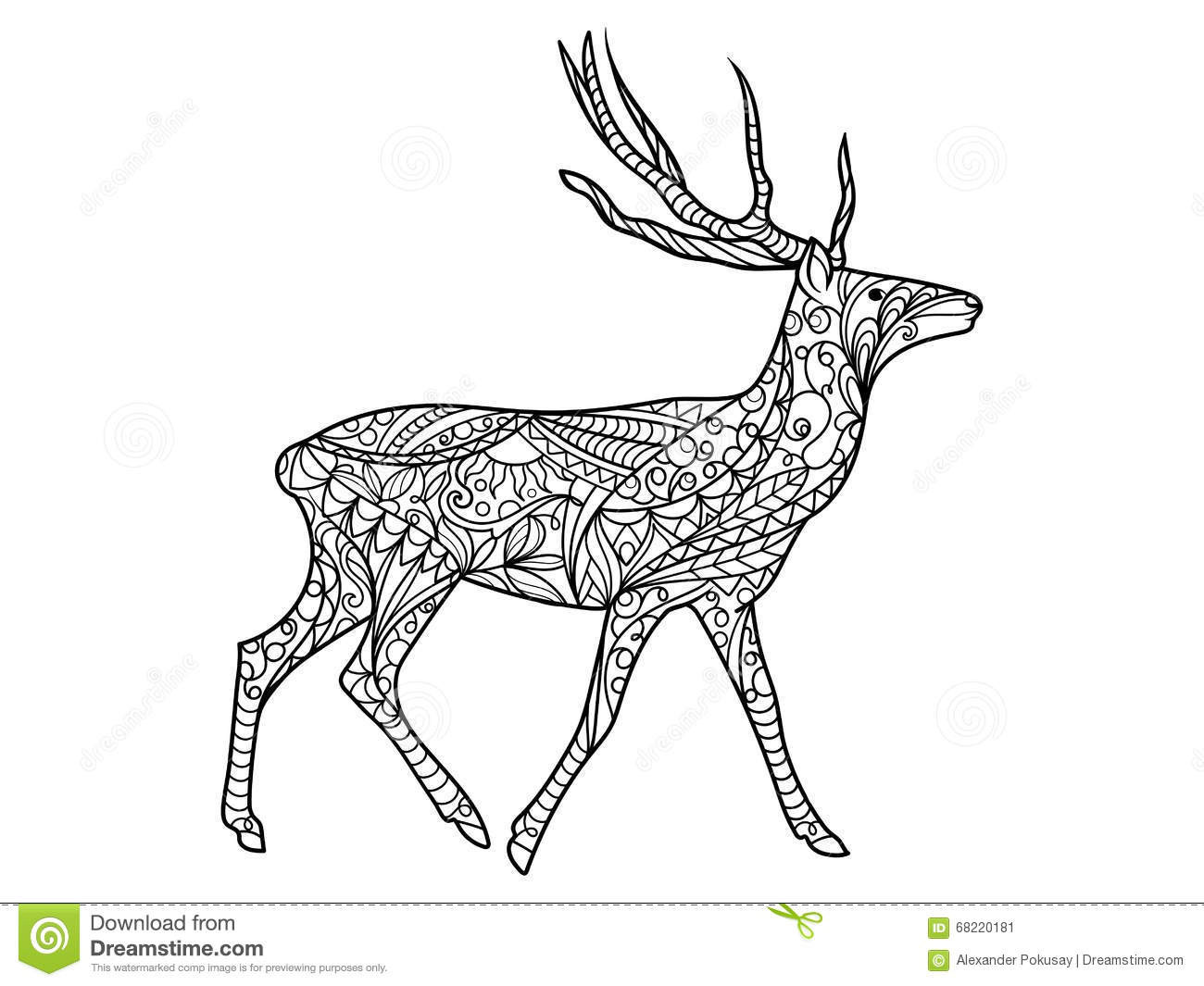 Best ideas about Deer Coloring Pages For Adults
. Save or Pin Deer Coloring Book For Adults Vector Stock Vector Now.