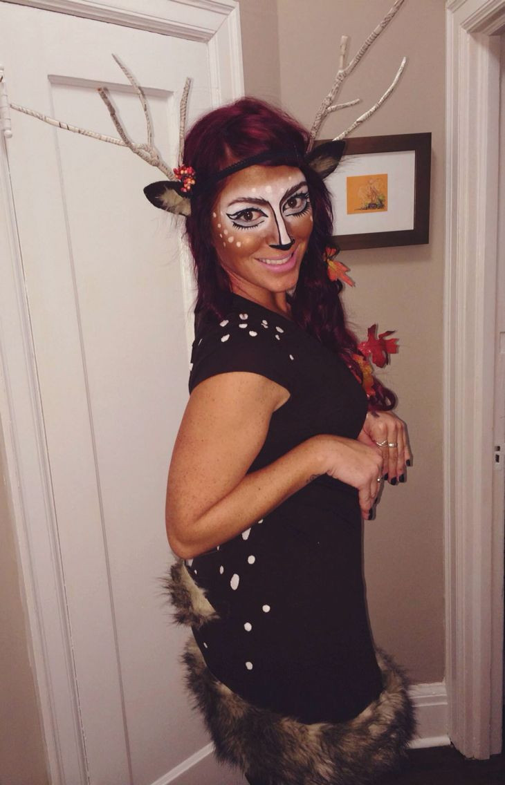 Best ideas about Deer DIY Costume
. Save or Pin Oh Deer DIY fall deer halloween costume with branch Now.