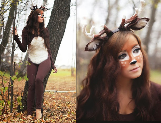 Best ideas about Deer Halloween Costume DIY
. Save or Pin Breanne S Homemade Deer Costume Oh Deer Now.