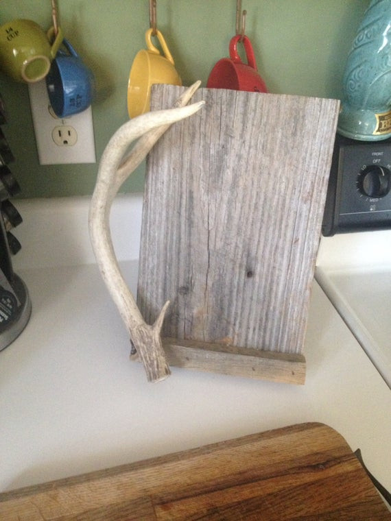 Best ideas about Deer Kitchen Decor
. Save or Pin Deer antler Kitchen iPad stand cook book holder by PineNsign Now.