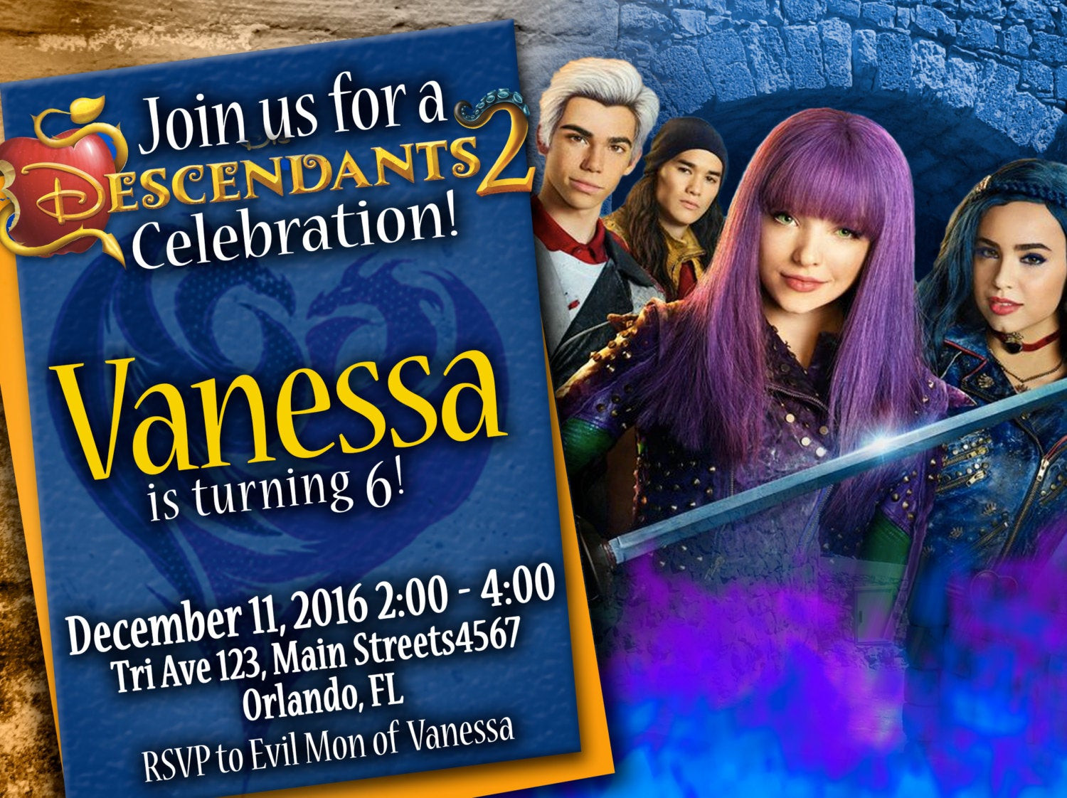 Best ideas about Descendants 2 Birthday Invitations
. Save or Pin Birthday Invitation Disney Descendants 2 We deliver your Now.