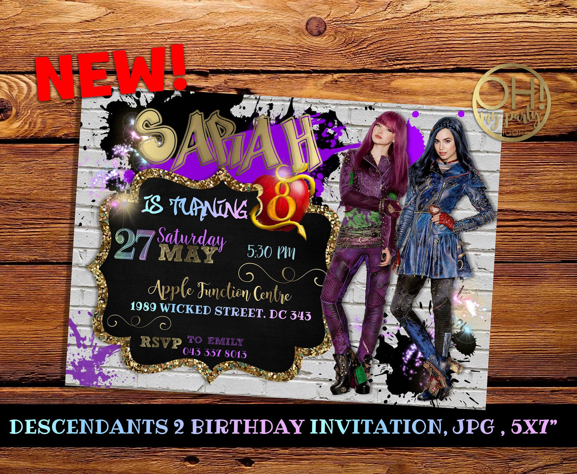 Best ideas about Descendants 2 Birthday Invitations
. Save or Pin Descendants invitationsdescendants party descendants party Now.