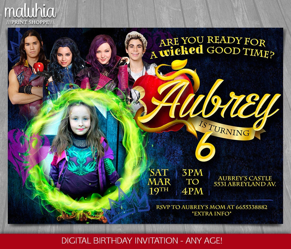 Best ideas about Descendants Birthday Invitations
. Save or Pin Descendants Invitation Disney Descendants Invite Now.