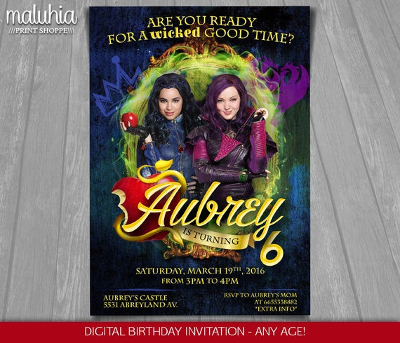 Best ideas about Descendants Birthday Invitations
. Save or Pin Disney Descendants Invitation Descendants Invite Now.