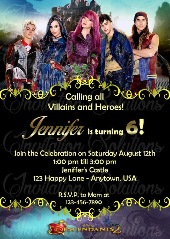 Best ideas about Descendants Birthday Invitations
. Save or Pin Descendants 2 Birthday Party Invitation Movie Descendants Now.