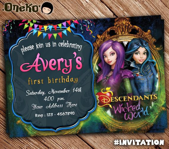 Best ideas about Descendants Birthday Invitations
. Save or Pin Descendants Birthday Invitation Descendants Theme Now.