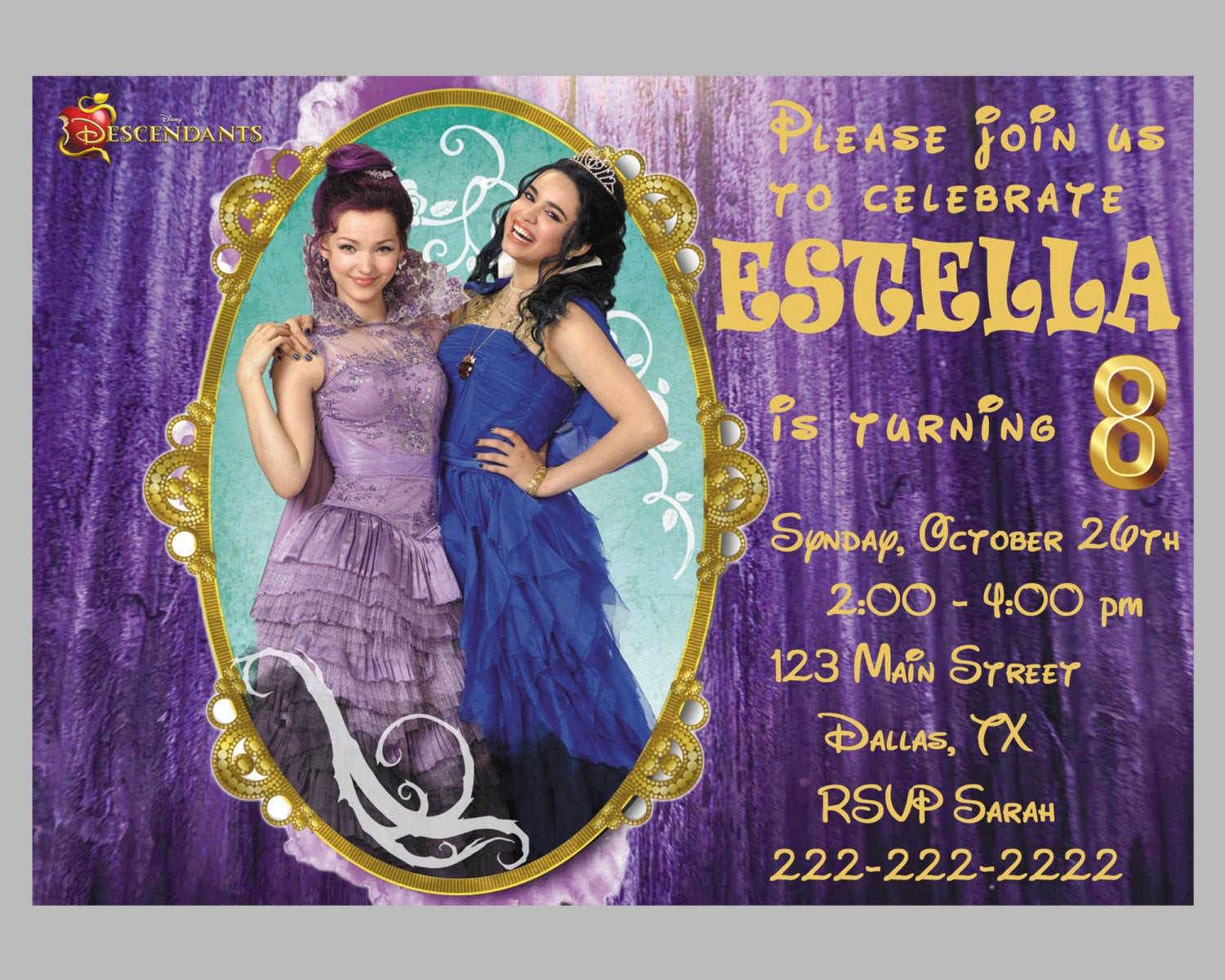 Best ideas about Descendants Birthday Invitations
. Save or Pin Disney Descendants Invitation Disney Descendants Birthday Now.