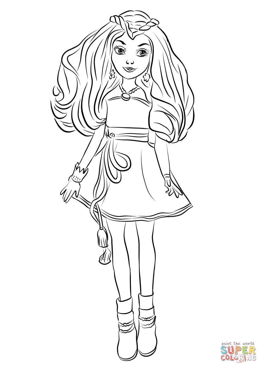 Best ideas about Descendants Printable Coloring Pages
. Save or Pin Evie from Descendants Wicked World coloring page Now.