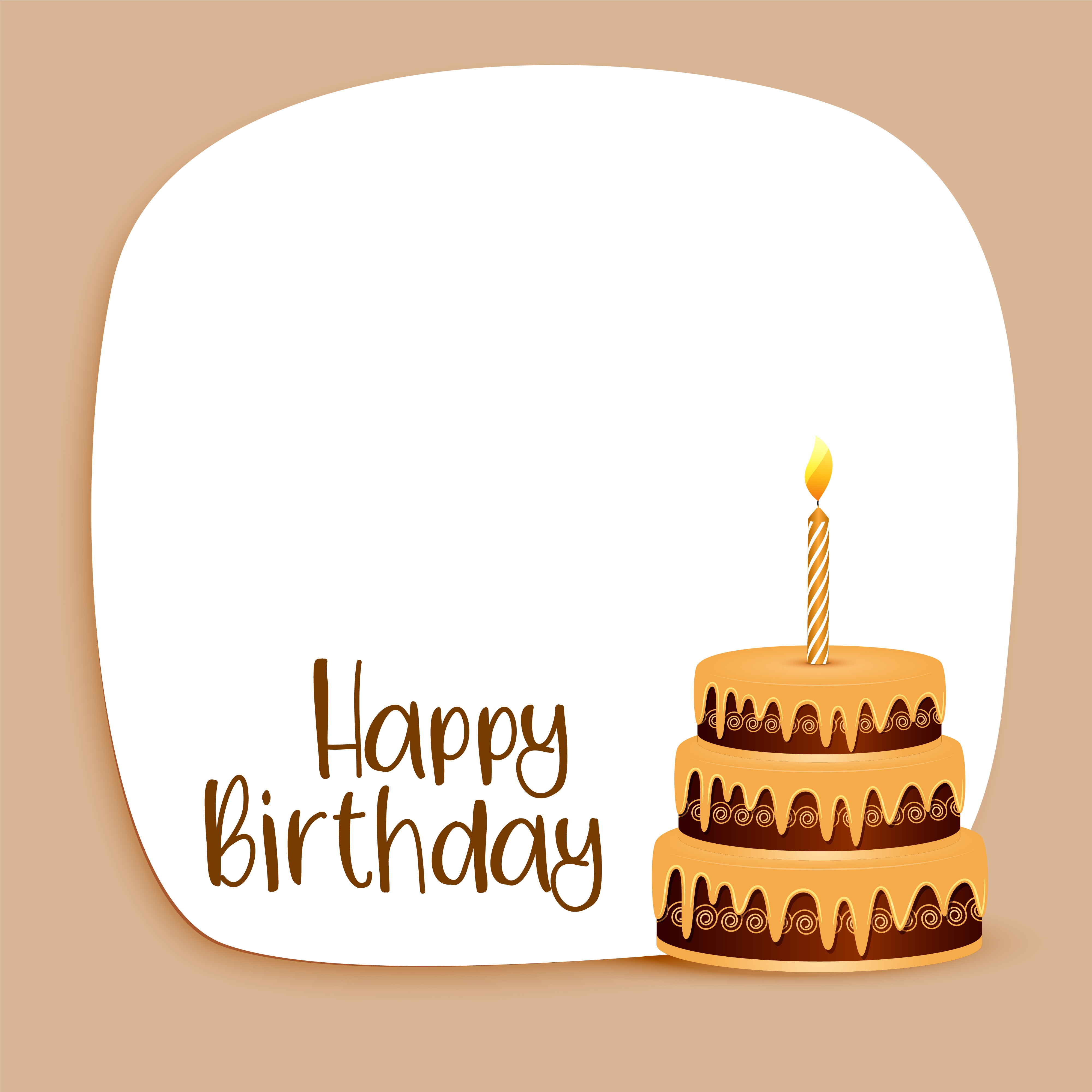 Best ideas about Design A Birthday Card
. Save or Pin happy birthday card design with text space and cake Now.