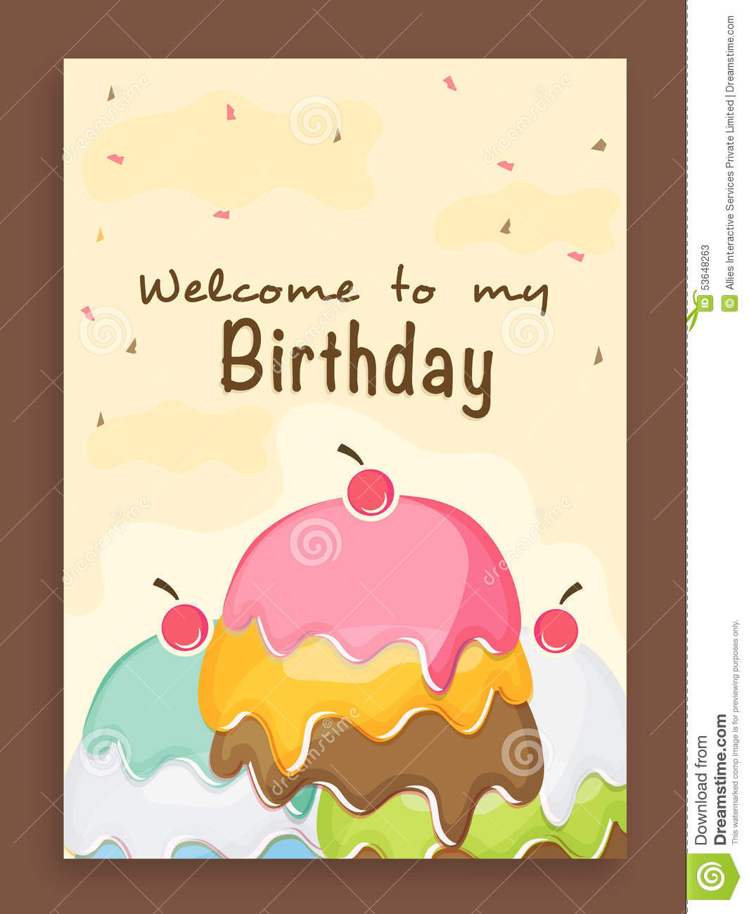 Best ideas about Design Birthday Invitations
. Save or Pin Invitation Card Design For Birthday Party Stock Image Now.