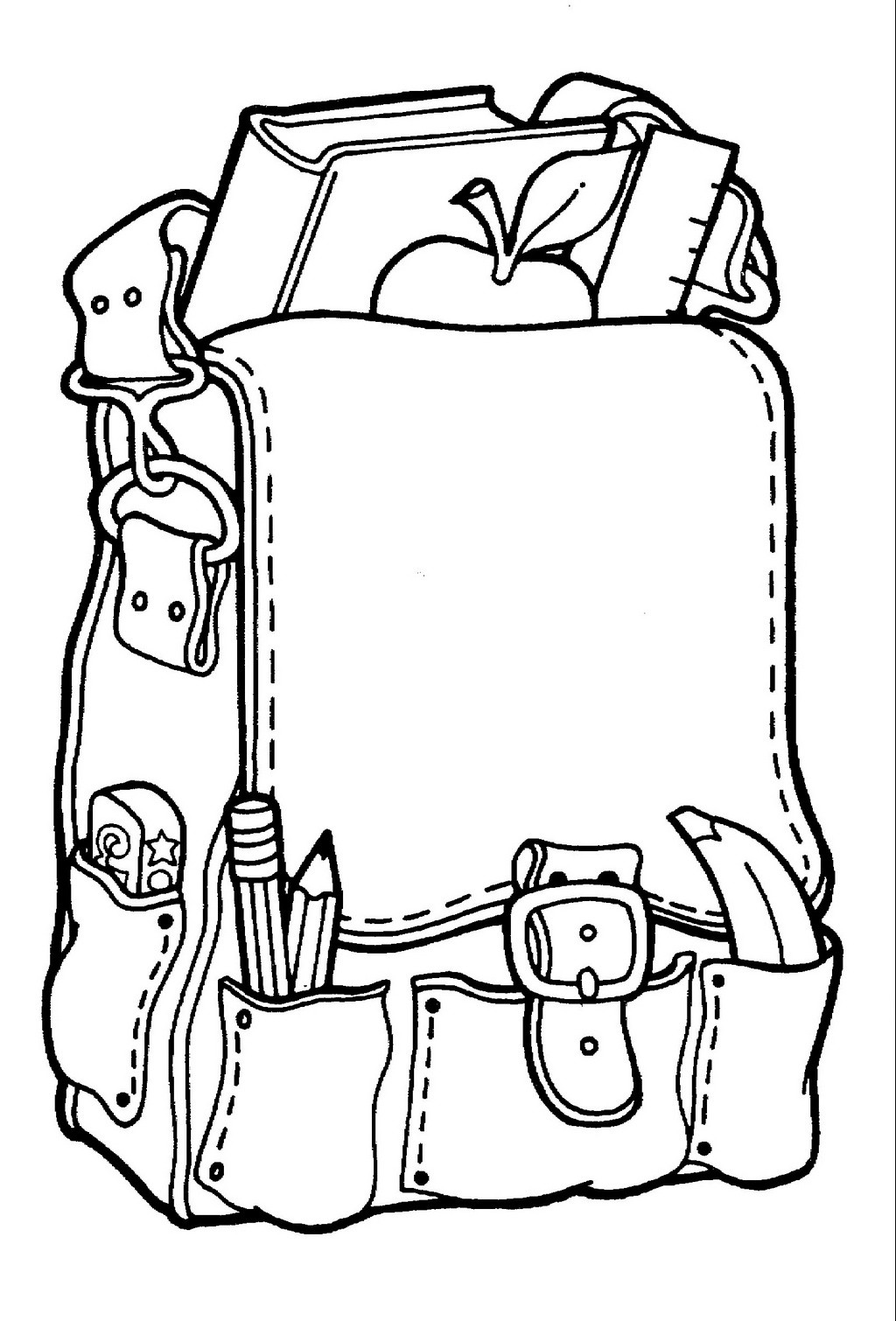 Best ideas about Detailed Coloring Pages For Boys
. Save or Pin school bag backpack coloring picture Now.