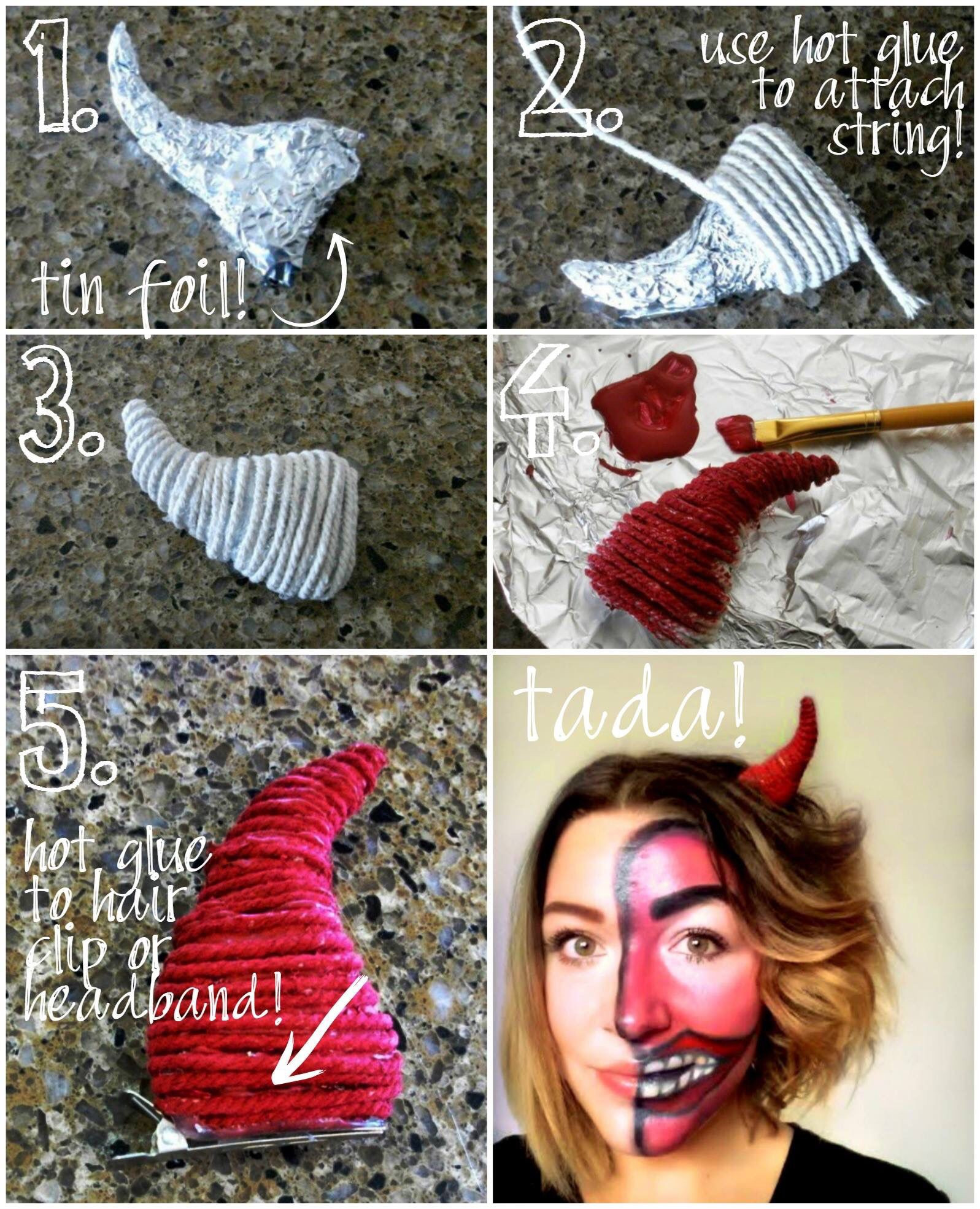 Best ideas about Devil DIY Costume
. Save or Pin Easy Halloween Costume DIY Devil Horns Now.