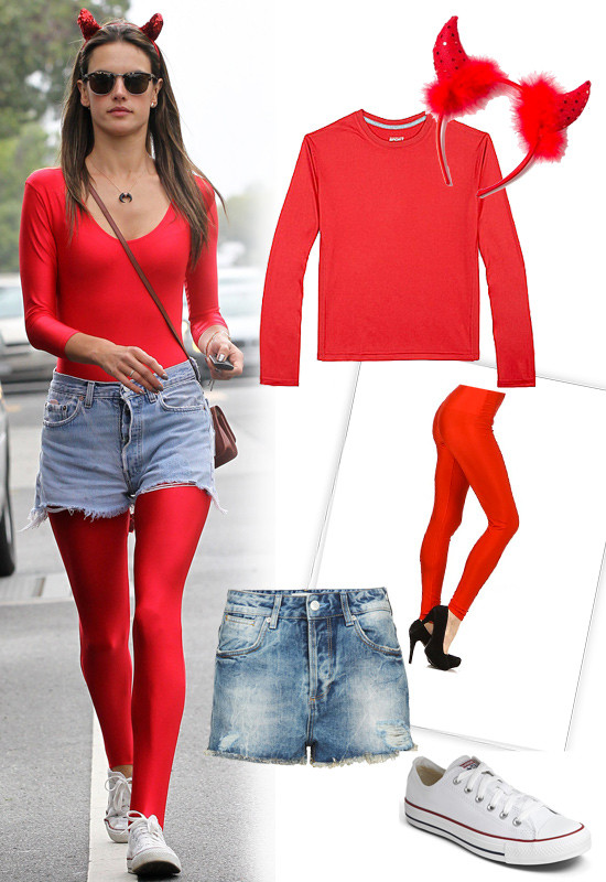 Best ideas about Devil DIY Costume
. Save or Pin Alessandra Ambrosio s Last Minute Devil Halloween Costume Now.
