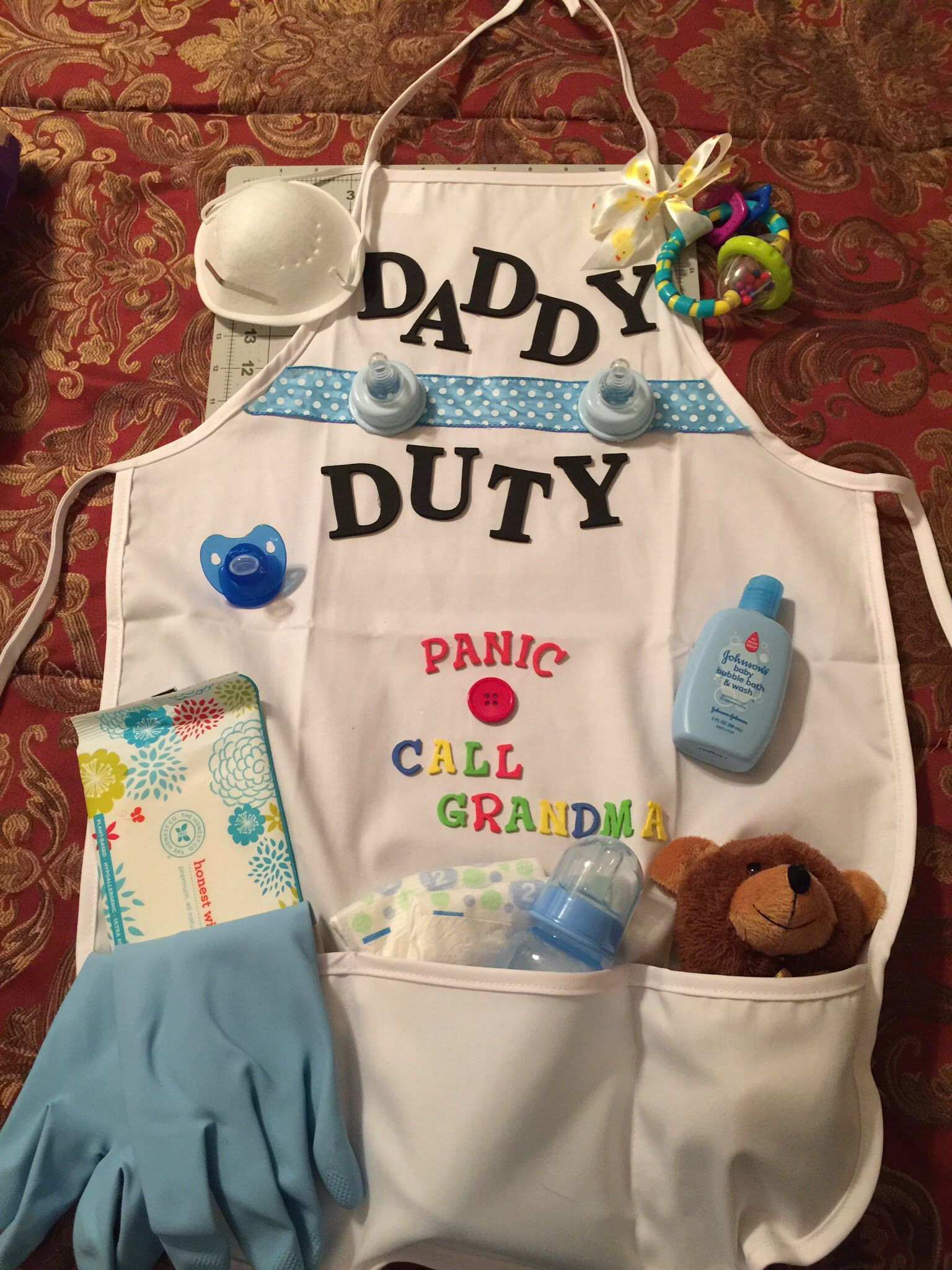 Best ideas about Diaper Party Gift Ideas
. Save or Pin New Dad Diaper Duty apron Now.