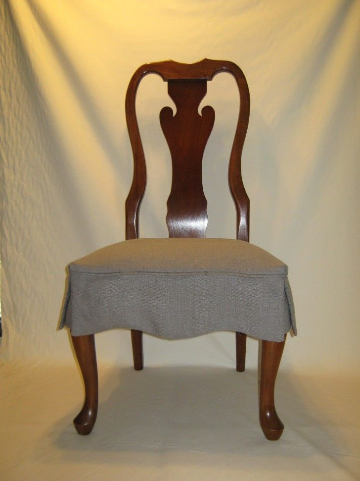 Best ideas about Dining Chair Seat Covers
. Save or Pin Dining Room Brown Varnished Mahogany Chair With Gray Now.