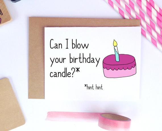 Best ideas about Dirty Birthday Wishes
. Save or Pin Funny Birthday Card Dirty Birthday Card y Boyfriend Card Now.