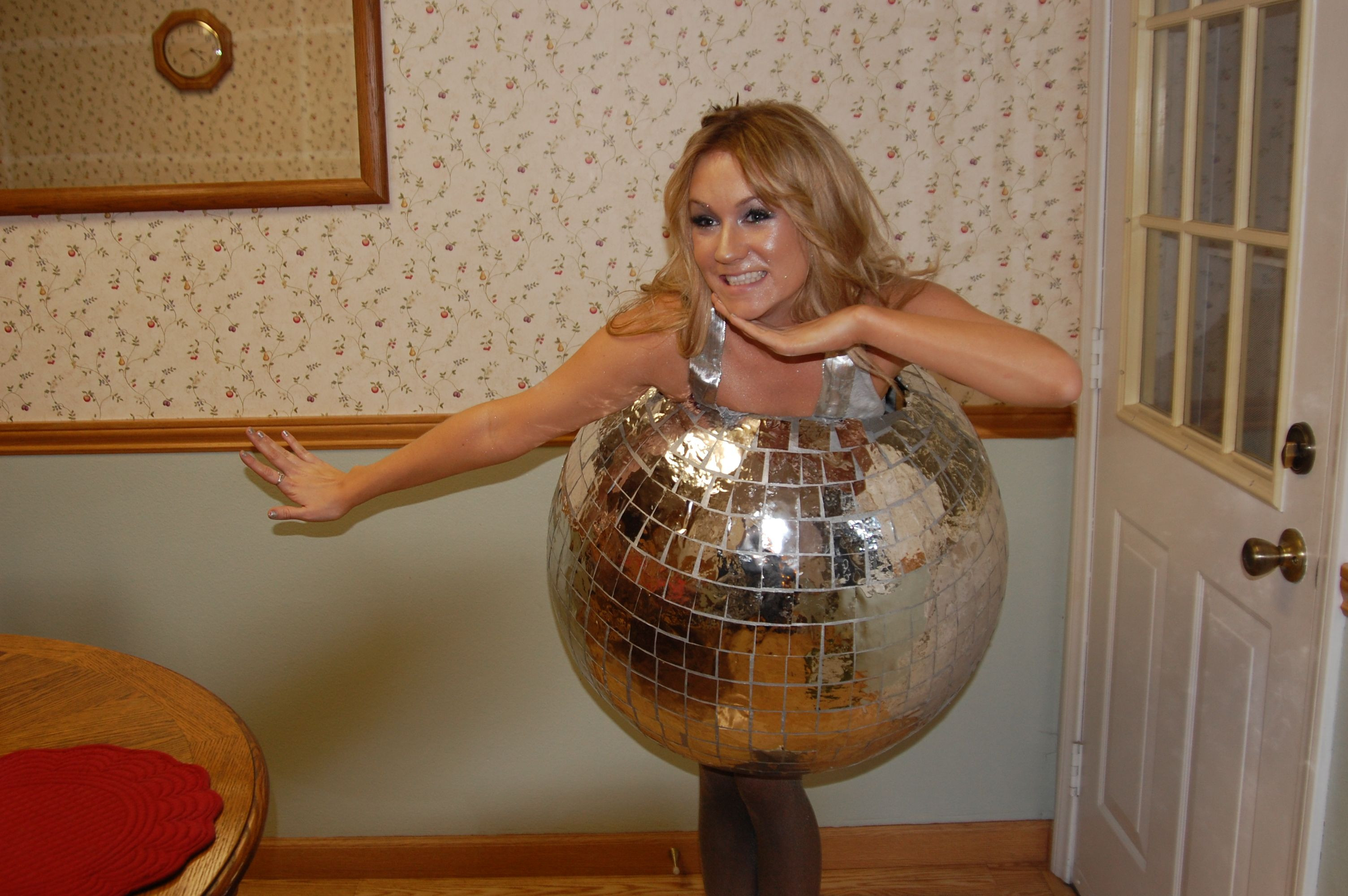 Best ideas about Disco Costume DIY
. Save or Pin DIY disco ball Halloween costume I made this with a giant Now.