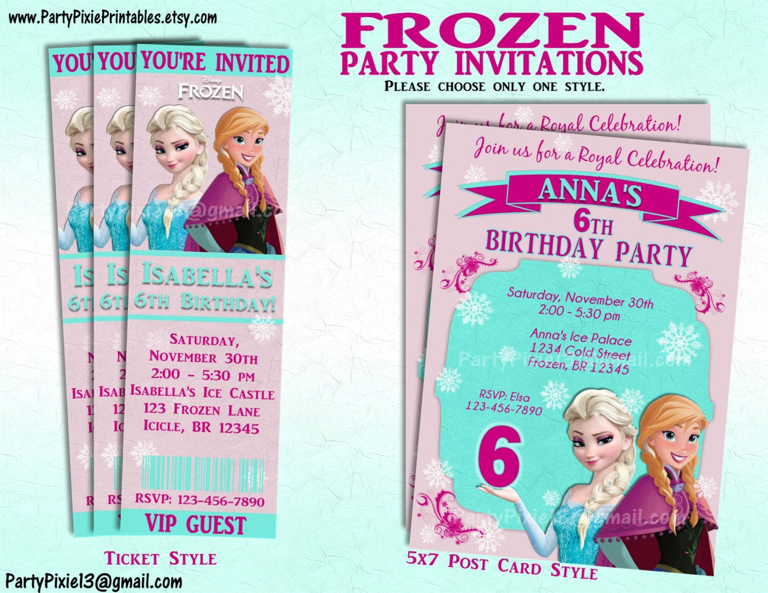 Best ideas about Disney Birthday Invitations
. Save or Pin Disney Frozen Party Invitation and or Party Package Printable Now.