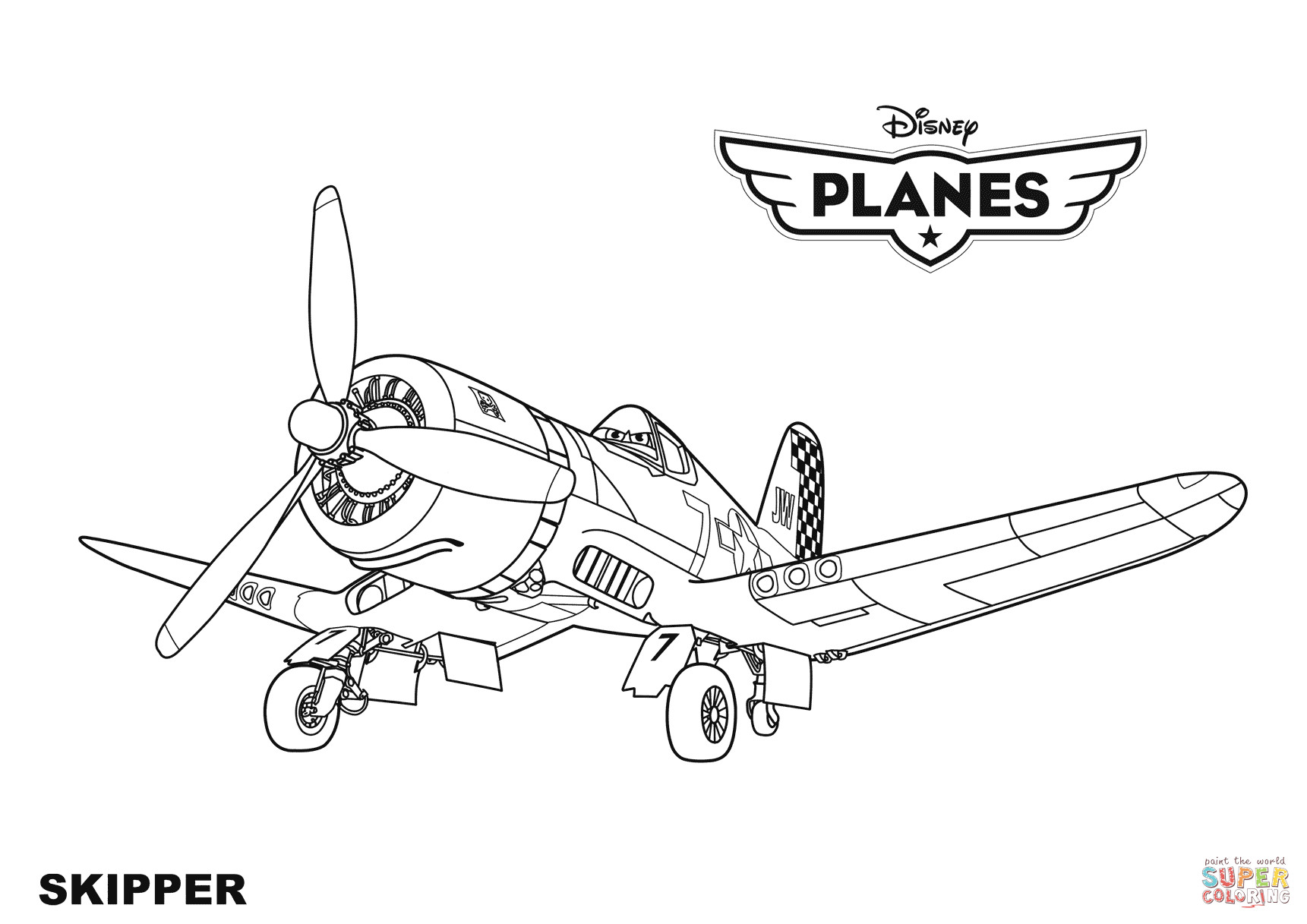 Best ideas about Disney Planes Coloring Pages For Kids
. Save or Pin Disney Planes Skipper coloring page Now.