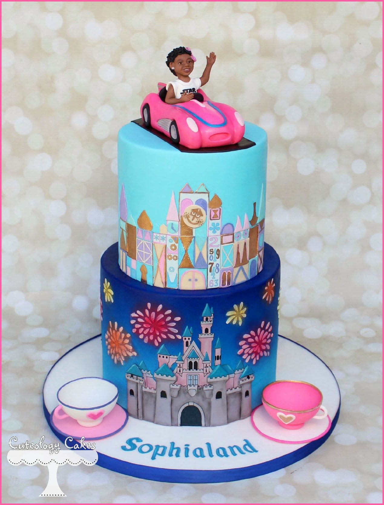 Best ideas about Disneyland Birthday Cake
. Save or Pin Disneyland themed cake with It s A Small World Teacups Now.