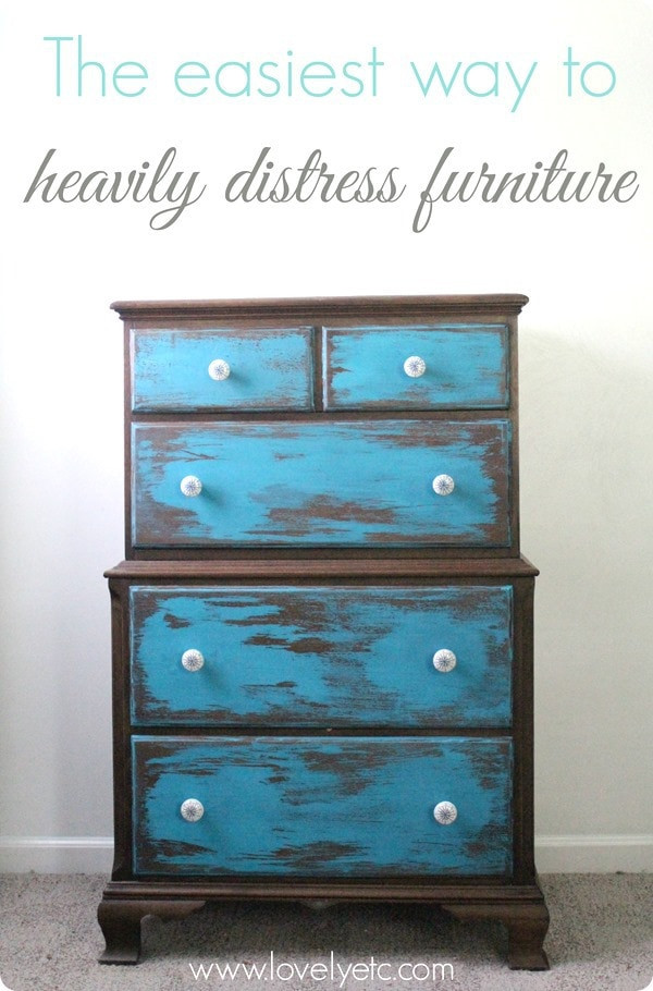 Best ideas about Distress Furniture DIY
. Save or Pin The easiest way to heavily distress furniture Lovely Etc Now.