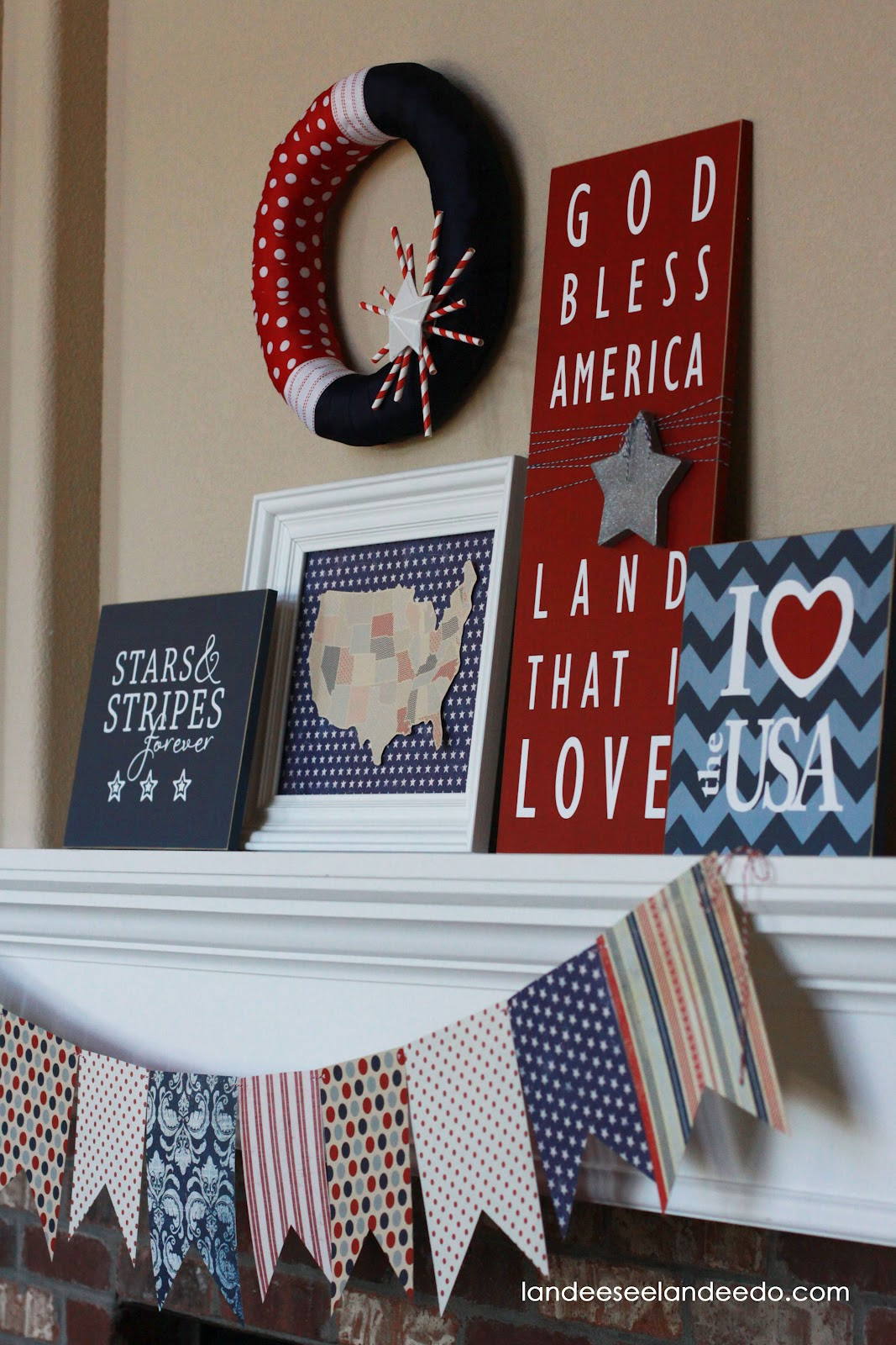 Best ideas about DIY 4Th Of July Decorations
. Save or Pin 4th of July Mantel landeelu Now.