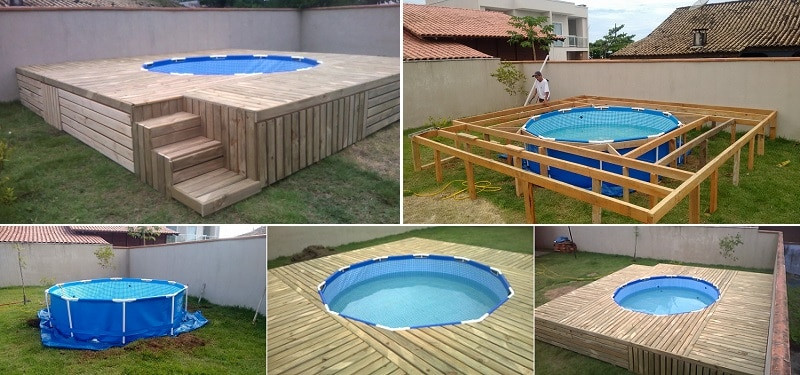 Best ideas about DIY Above Ground Pool Deck
. Save or Pin Ground Pool With DIY Deck Now.