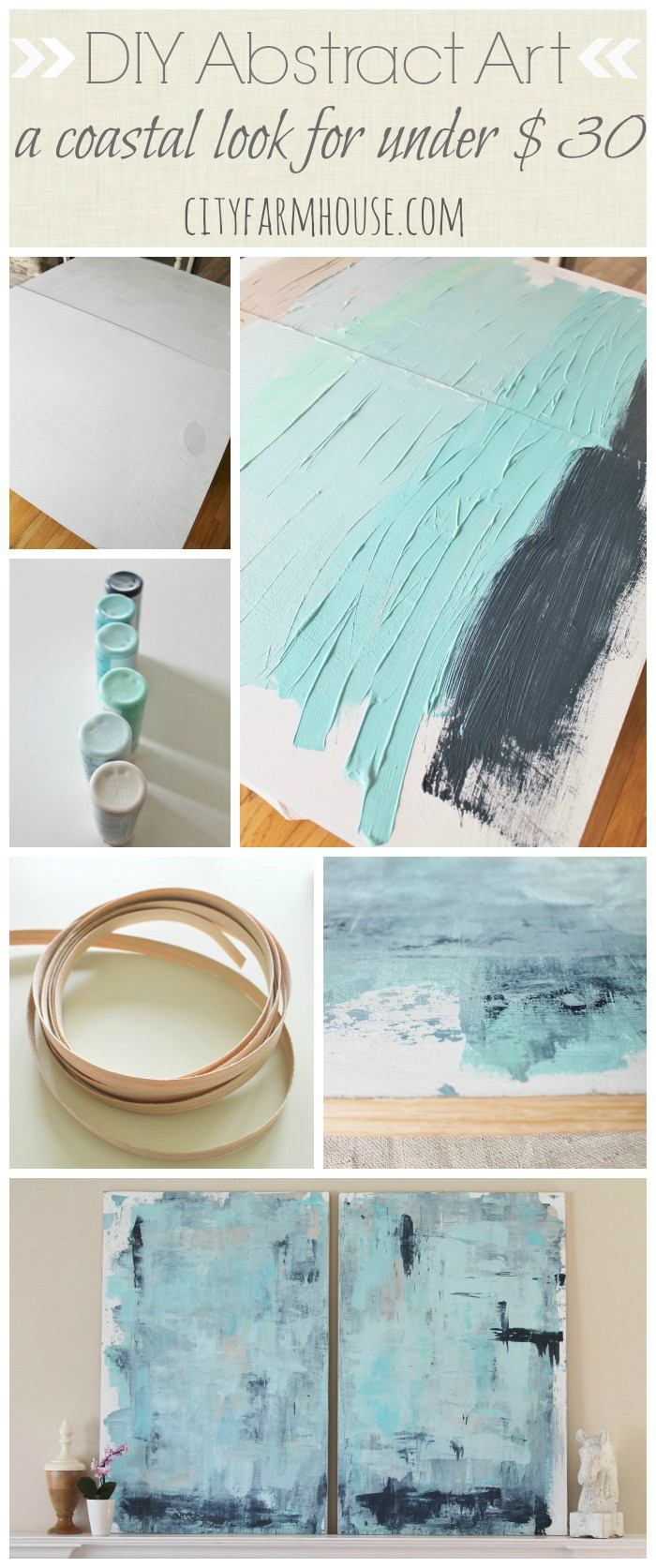 Best ideas about DIY Abstract Painting
. Save or Pin DIY Abstract Art A Coastal Look For Under $30 City Farmhouse Now.