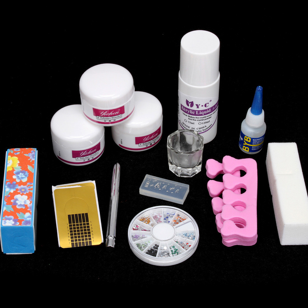 Best ideas about DIY Acrylic Nail Kits
. Save or Pin DIY Simple Acrylic Nail Art Tips Kit Liquid Powder Glue Now.