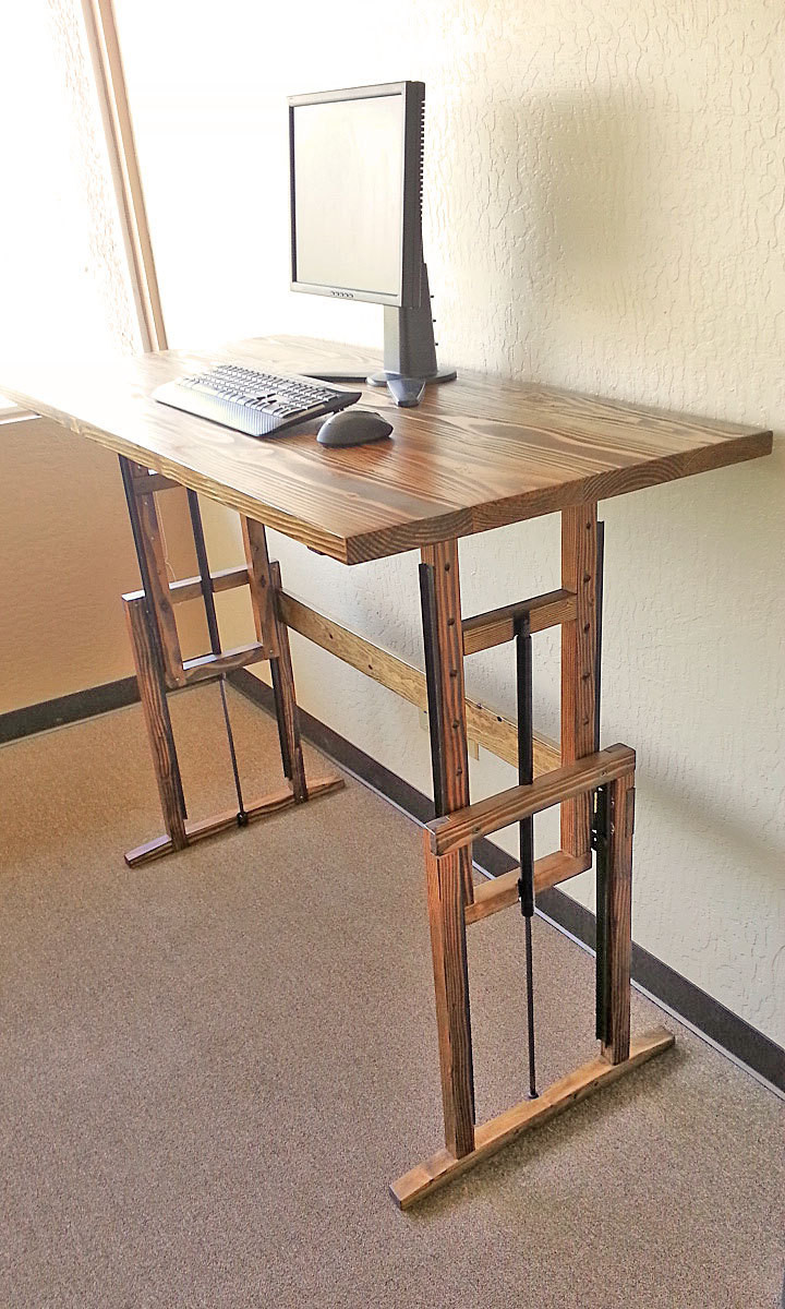 Best ideas about DIY Adjustable Desk
. Save or Pin Manually Adjustable Wooden Standing Desk Now.