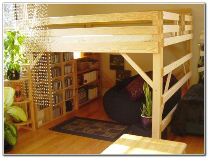 Best ideas about DIY Adult Loft Bed
. Save or Pin rustic adult loft bed with stairs with bookshelf at the Now.