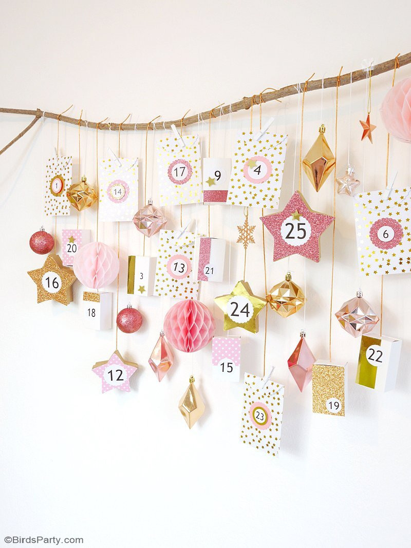 Best ideas about DIY Advent Calendar
. Save or Pin Pink & Copper DIY Advent Calendar Party Ideas Now.