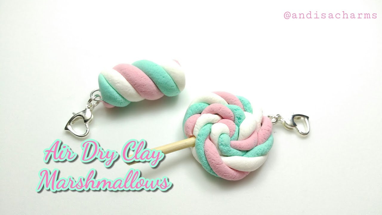 Best ideas about DIY Air Drying Clay
. Save or Pin DIY Marshmallow Charm Marshmallow Lollipop Air Dry Now.