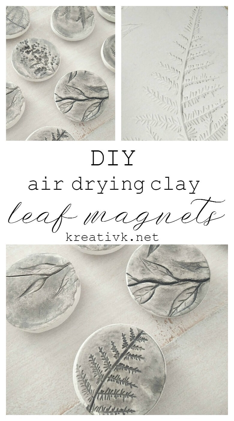 Best ideas about DIY Air Drying Clay
. Save or Pin DIY Air Drying Clay Leaf Magnets KreativK Now.