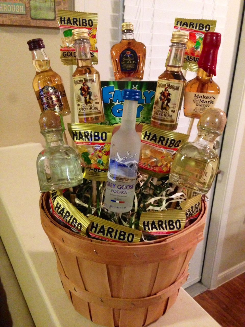 Best ideas about DIY Alcohol Gift Baskets
. Save or Pin Homemade liquor bouquet Because what guy wants flowers Now.
