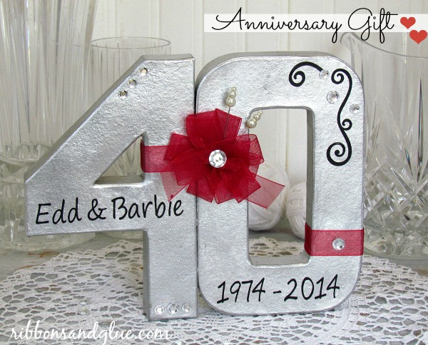 Best ideas about DIY Anniversary Gifts For Parents
. Save or Pin 40th Wedding Anniversary Gift Now.