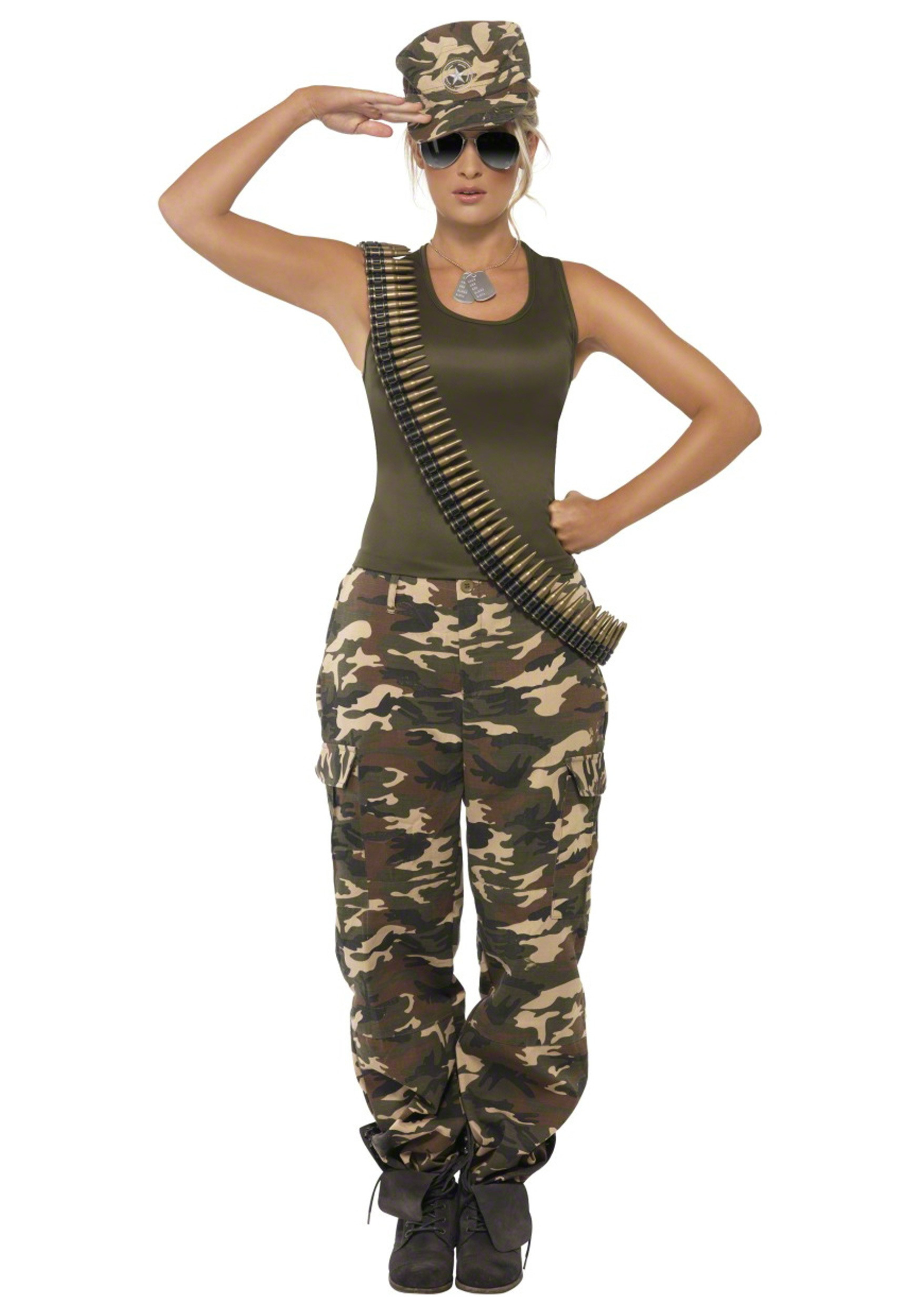 Best ideas about DIY Army Girl Costume
. Save or Pin Female Khaki Camo Costume Now.