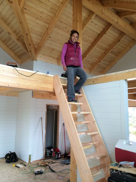 Best ideas about DIY Attic Ladder Plans
. Save or Pin Crafty DIY loft or cabin stairs Thanks to knockoffwood Now.