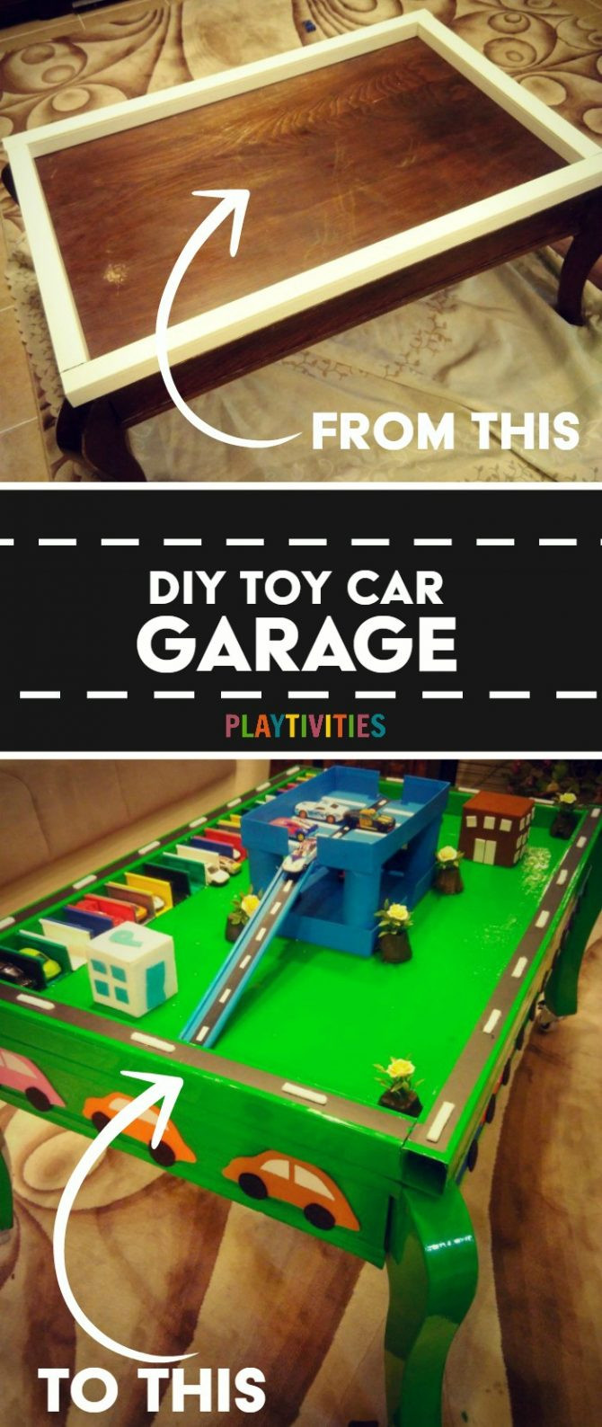 Best ideas about DIY Auto Garage
. Save or Pin DIY Toy Car Garage Table That Cost Almost Nothing To Make Now.