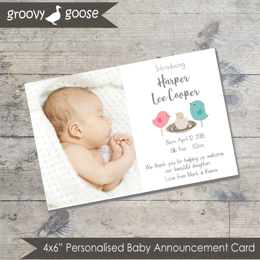 Best ideas about DIY Baby Announcement
. Save or Pin Bird Nest BABY ANNOUNCEMENT Card DIY Printable Baby Thank Now.