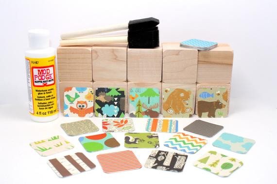 Best ideas about DIY Baby Blocks For Baby Shower
. Save or Pin Wood Blocks DIY Baby Shower Craft Woodland Animals Now.