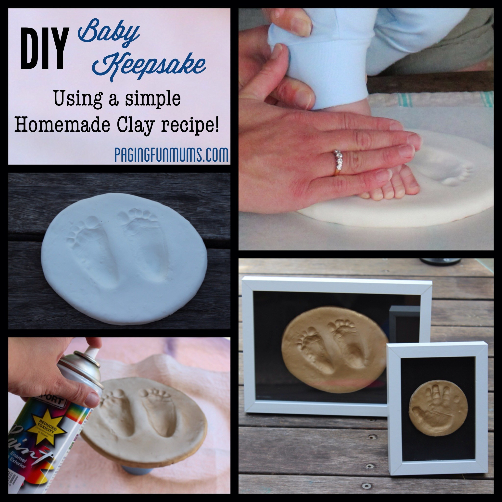 Best ideas about DIY Baby Handprint
. Save or Pin DIY Baby Keepsake using Homemade Clay Paging Fun Mums Now.
