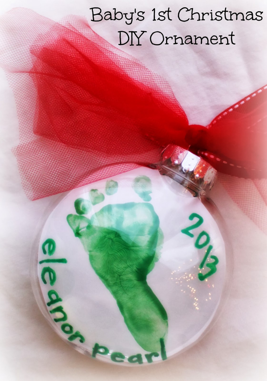 Best ideas about DIY Baby Ornaments
. Save or Pin DIY Baby s First Christmas Footprint Ornament For Under Now.