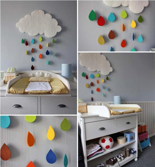 Best ideas about DIY Baby Room Decoration
. Save or Pin diy baby room decor rainy cloud raindrop felt colourful Now.