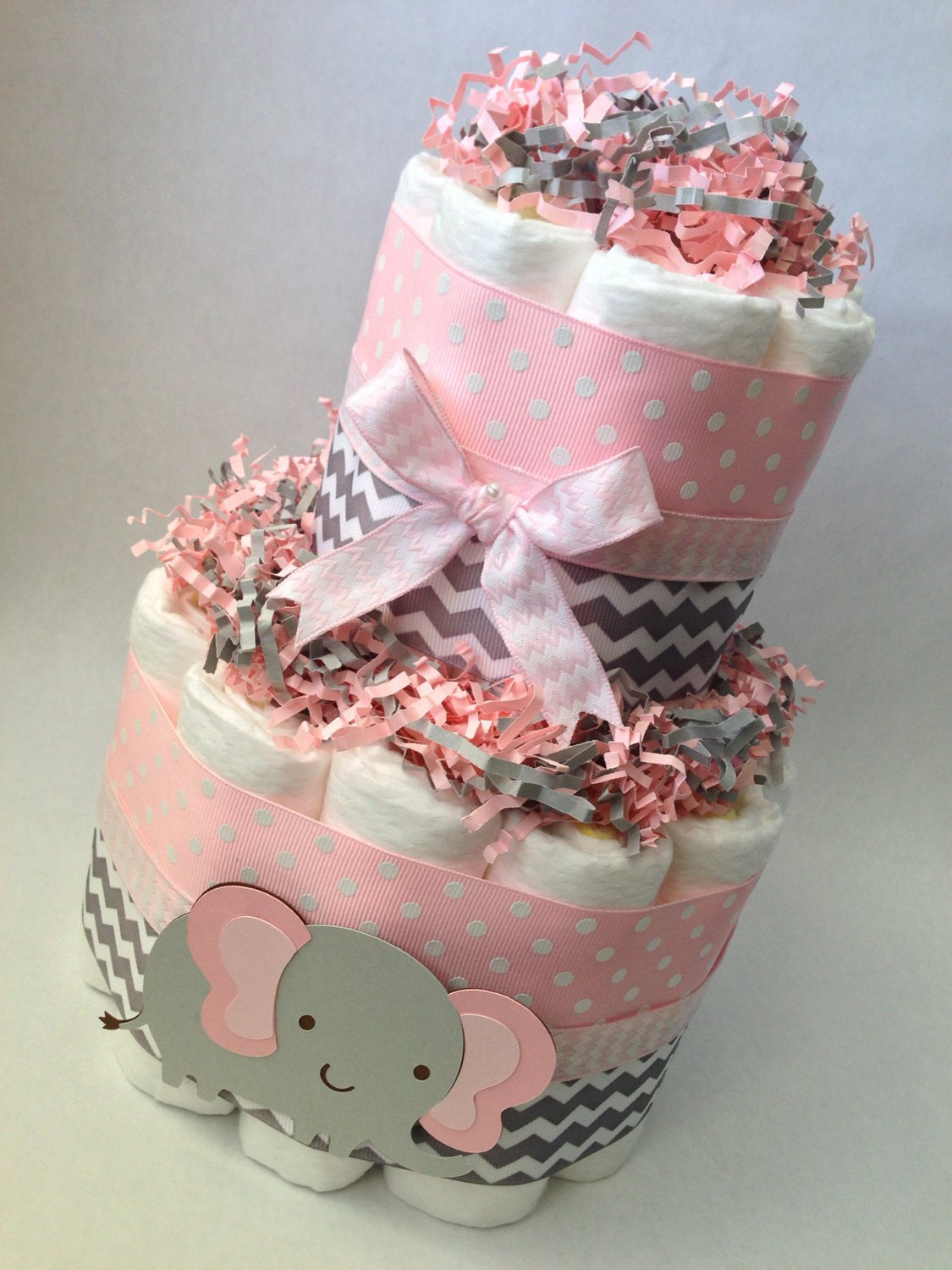 Best ideas about DIY Baby Shower Centerpieces
. Save or Pin Pink and Grey Elephant Diaper Cake Baby Shower Centerpiece Now.
