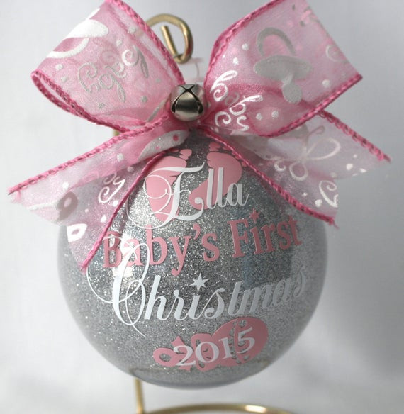 Best ideas about DIY Baby'S First Christmas Ornament
. Save or Pin Baby s First Christmas Ornament personalized New baby Now.