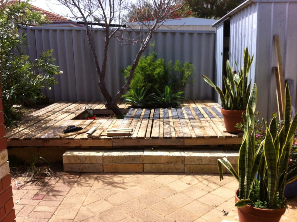 Best ideas about DIY Backyard Deck
. Save or Pin Wood Pallet Backyard Deck Now.