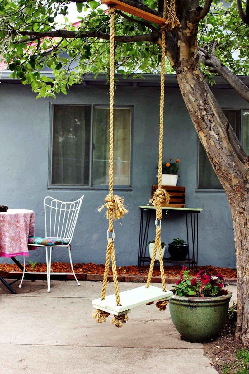 Best ideas about DIY Backyard Swing
. Save or Pin Make Your Own Tree Swing – A Beautiful Mess Now.